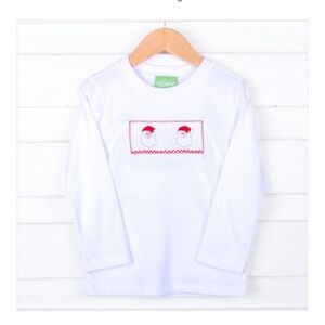 Classic Whimsy Santa Claus Smocked Long Sleeve Shirt 4T